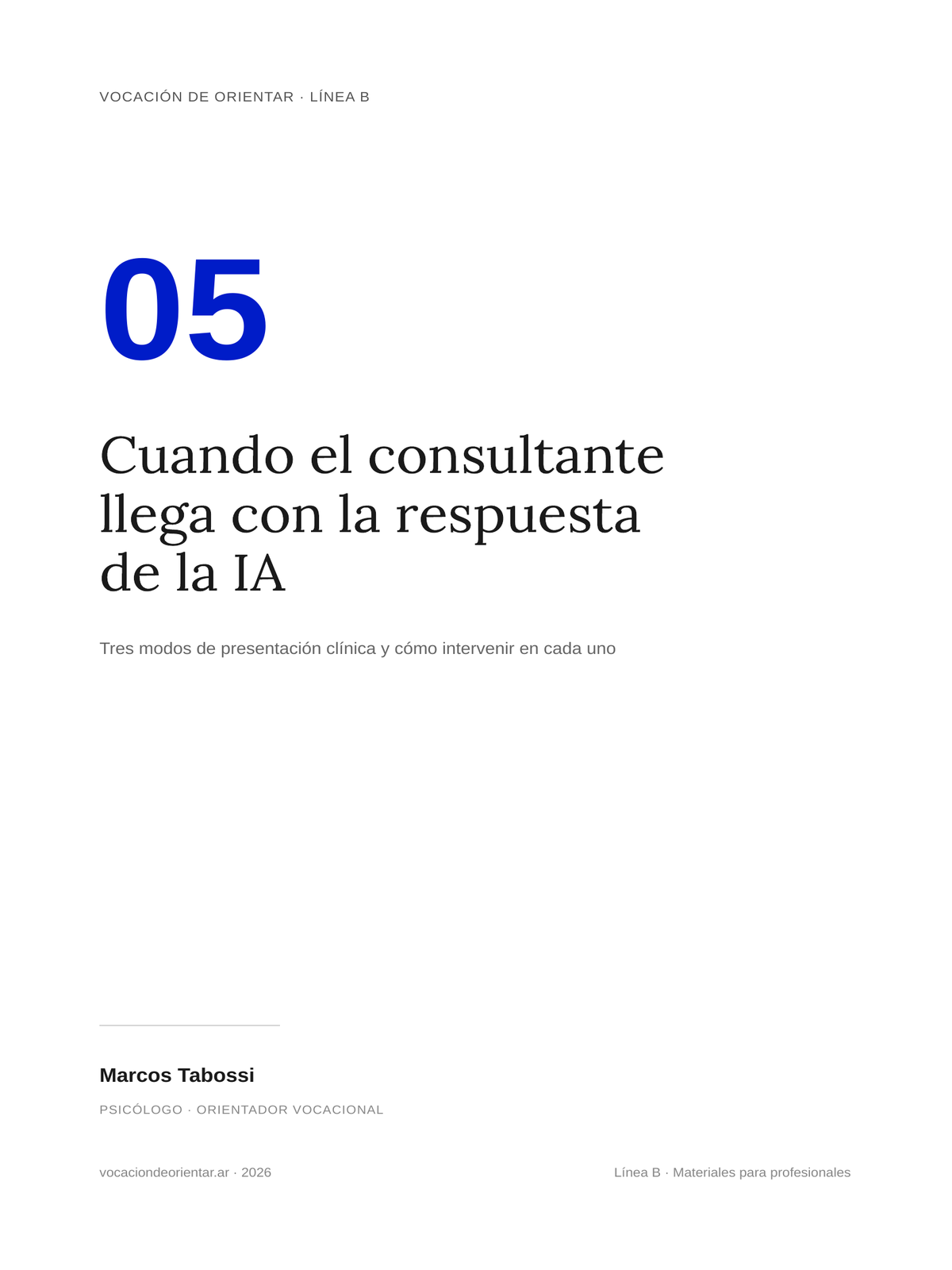 Cuando el consultante llega con la respuesta de la IA